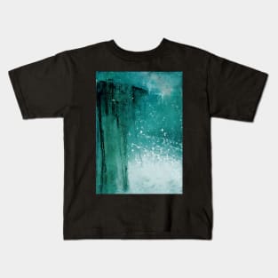 Teal abstract Kids T-Shirt